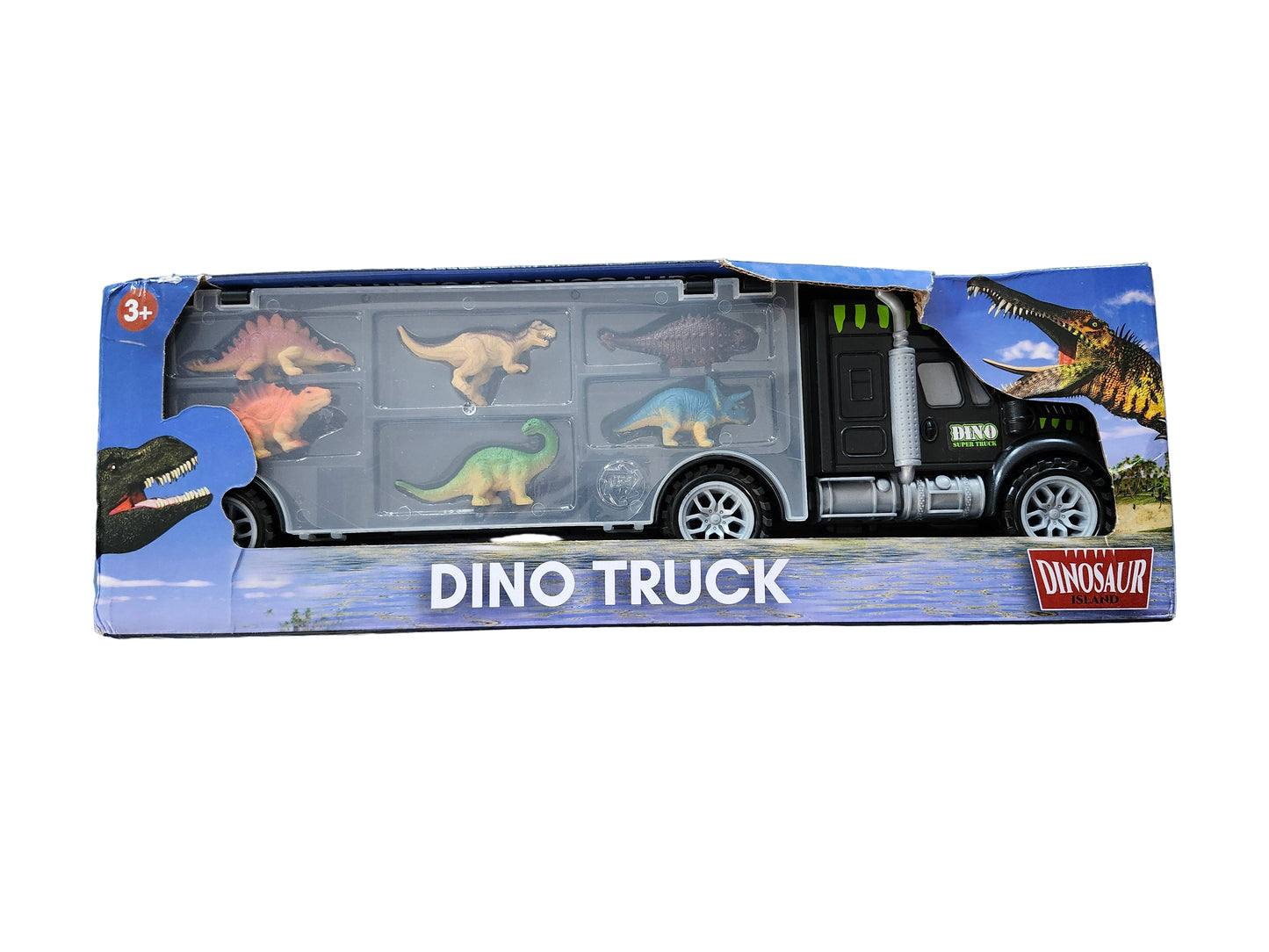 🦖 MOBIUS Toys Dinosaur Truck Carrier – 12‑Piece Dino Playset