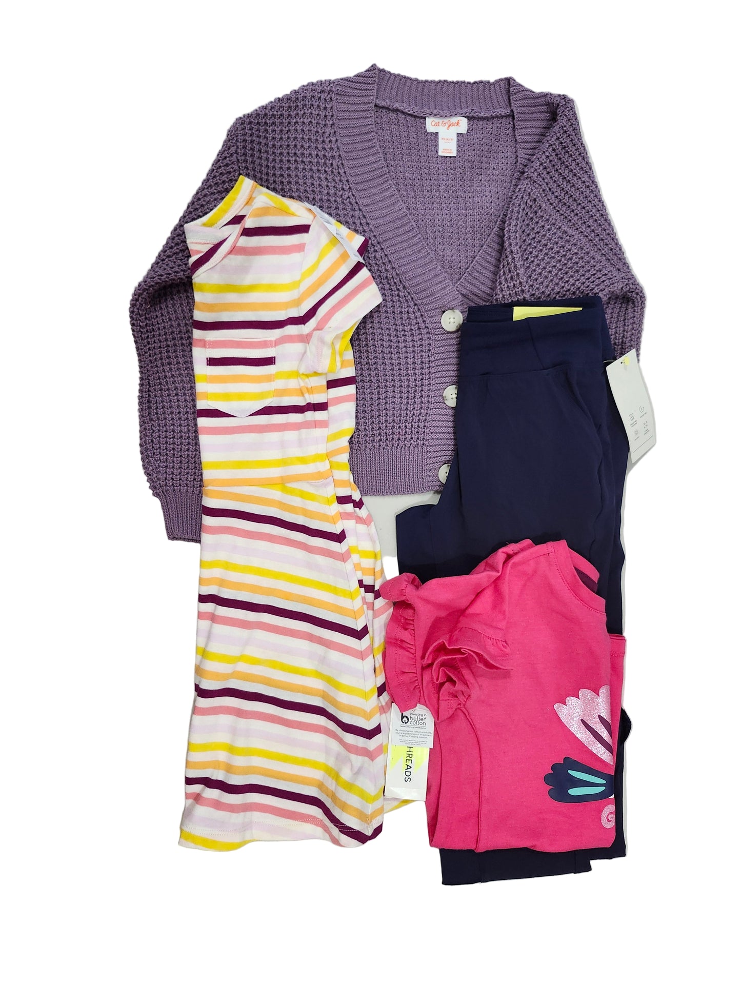 🌈 Girls’ Everyday Mix & Match Bundle – Size 4–5Y
