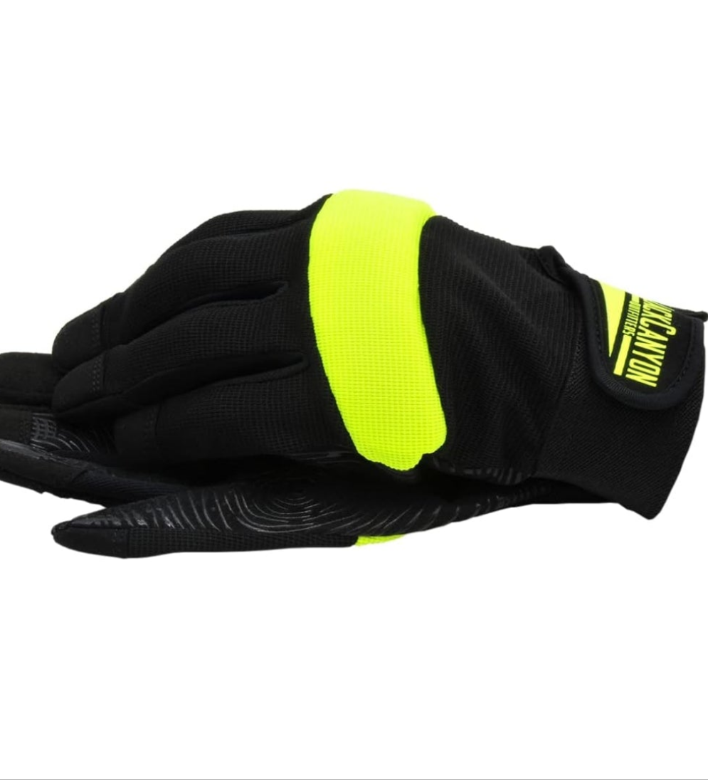 🧤 BlackCanyon Outfitters Men’s Safety Gloves – Large (Hi‑Vis Yellow/Black)
