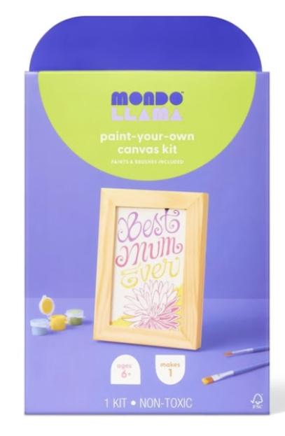 Mondo Llama™ Paint-Your-Own Canvas Kit – DIY Frame Art (Ages 6+)