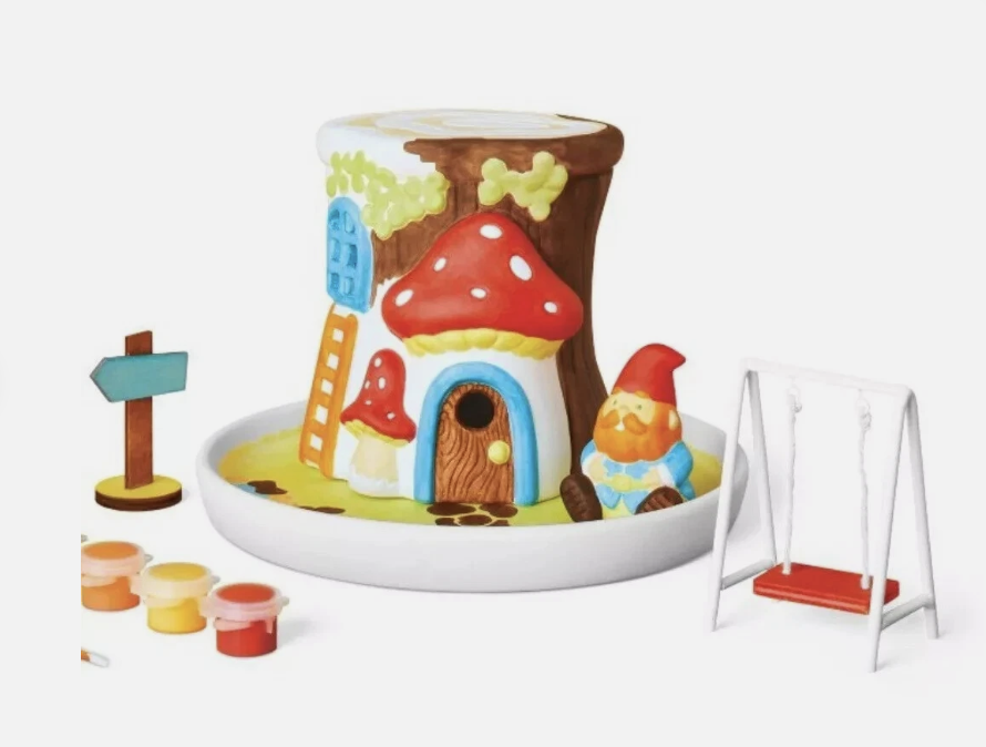 Mondo Llama™ Paint-Your-Own Garden Gnome Kit – DIY Ceramic Craft Set (Ages 6+)