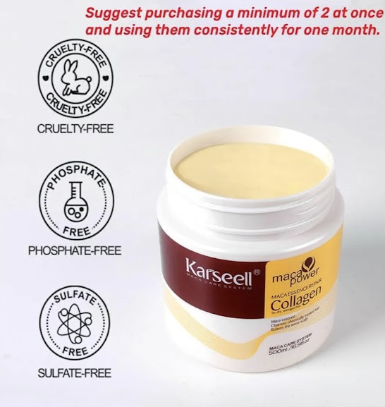 🌟 Karseell Collagen Hair Treatment + Argan Oil Serum Set