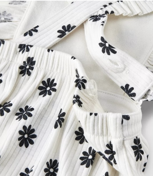 🌼 Cat & Jack Baby Girls’ Ruffle Romper – Size 6–9M