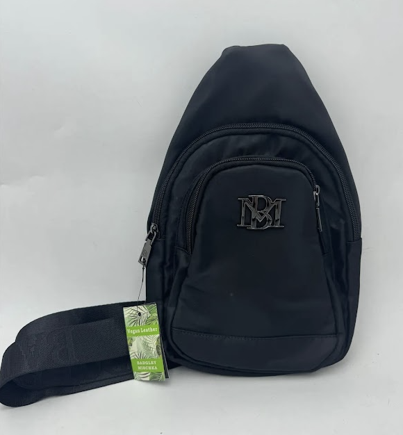 Matte Black Sling Crossbody – Vegan Leather