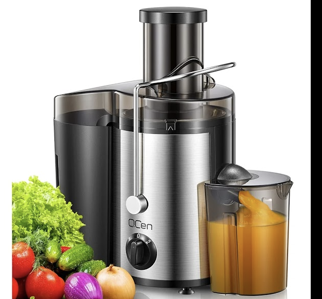 🍎 Stainless Steel Juice Extractor – Wide Mouth, 2-Speed Power Juicer