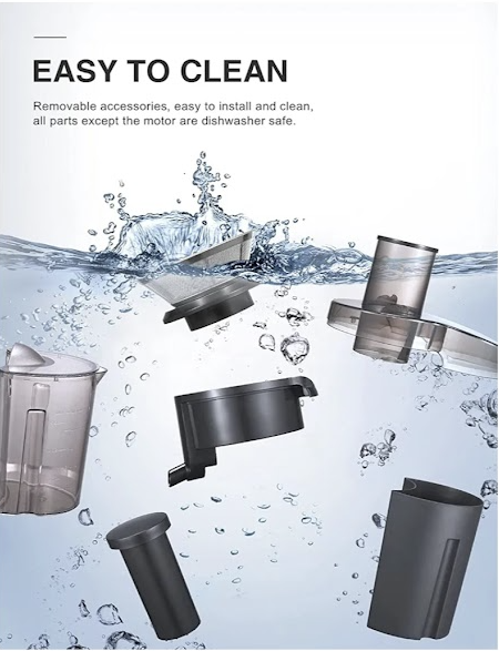 🍎 Stainless Steel Juice Extractor – Wide Mouth, 2-Speed Power Juicer