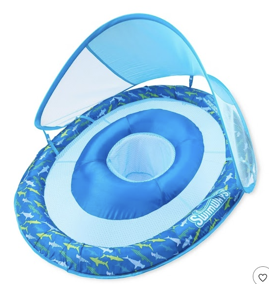 SwimWays Premium Baby Spring Float – Blue Shark Design