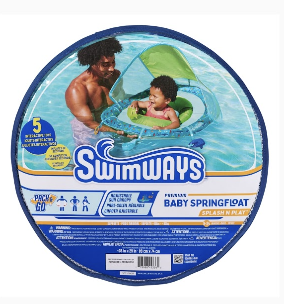 SwimWays Premium Baby Spring Float with Canopy