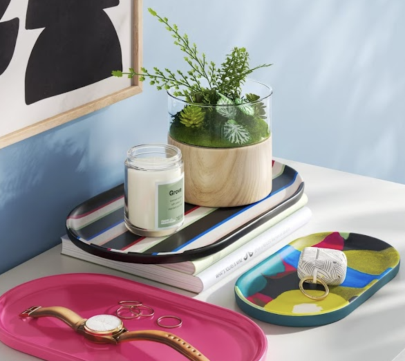 3-Piece Decorative Tray Set – Colorful & Modern