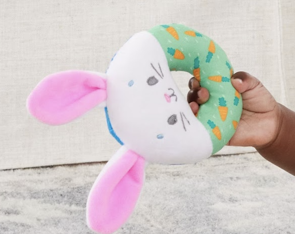 Ms. Rachel “Hop Little Bunnies” Soft Rattle – Baby Sensory Toy (1+)