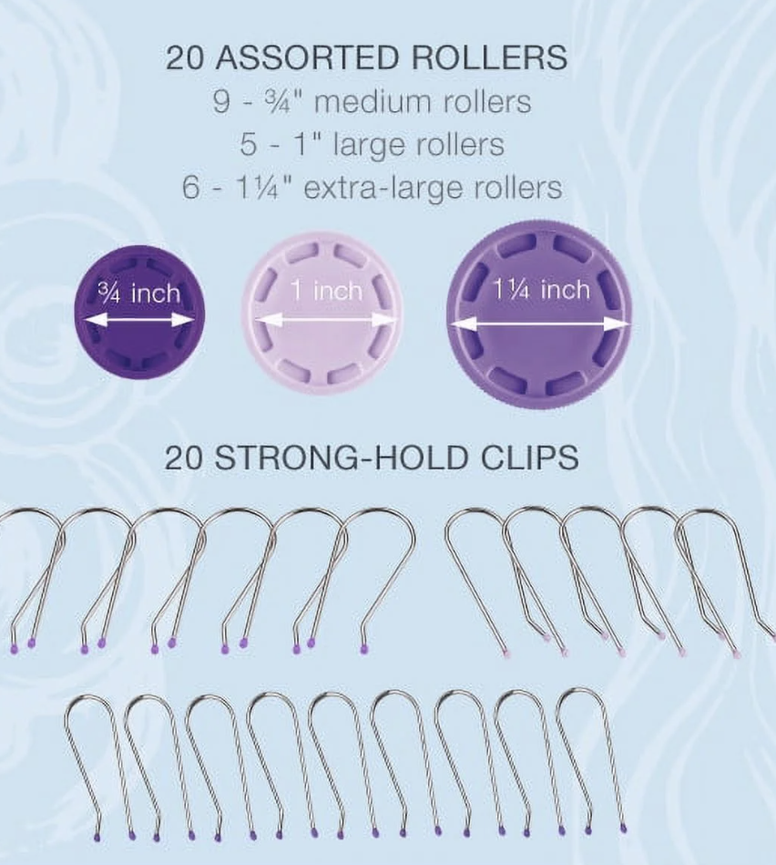 Conair EasyStart Hot Rollers – 20-Piece Curling Set