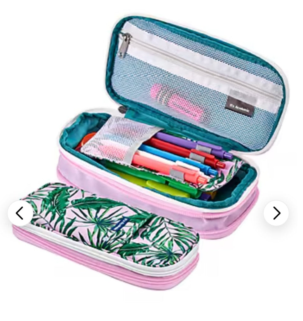 Bostitch Lockermate Expanding Pouch – Tropical Palm Print 🌴💖