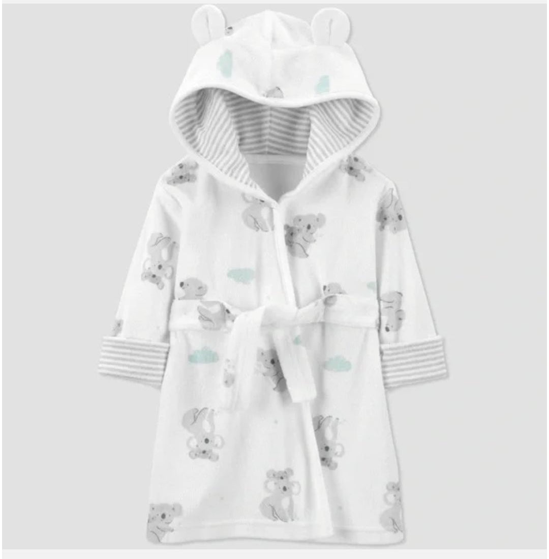Carter’s Baby Bathrobes – 0–9 Months (Lamb, Bear & Dino Prints)
