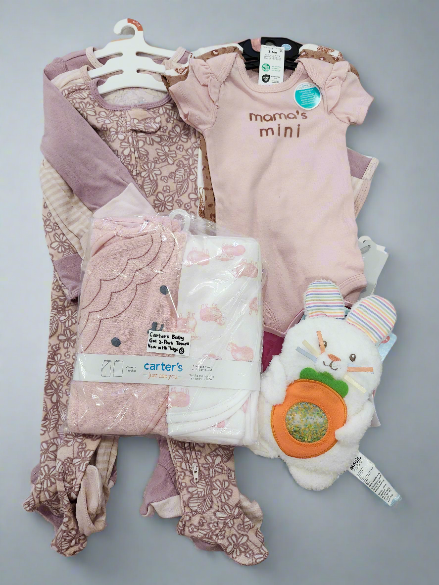 🛁👶 Snuggle &amp; Play Baby Girl Bundle – Bath, Bed Bunny Bliss