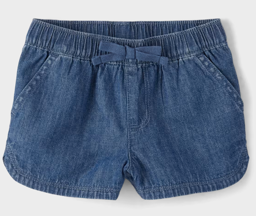 Girls Pull-On Denim Shorts