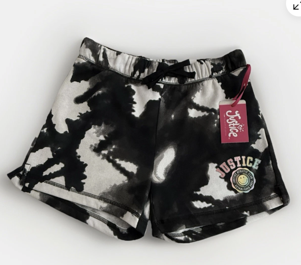 Justice Girls Tie-Dye Fleece Shorts