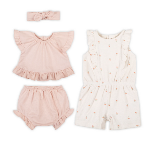Little Star Organic Infant Girls 3PC Bundle Set