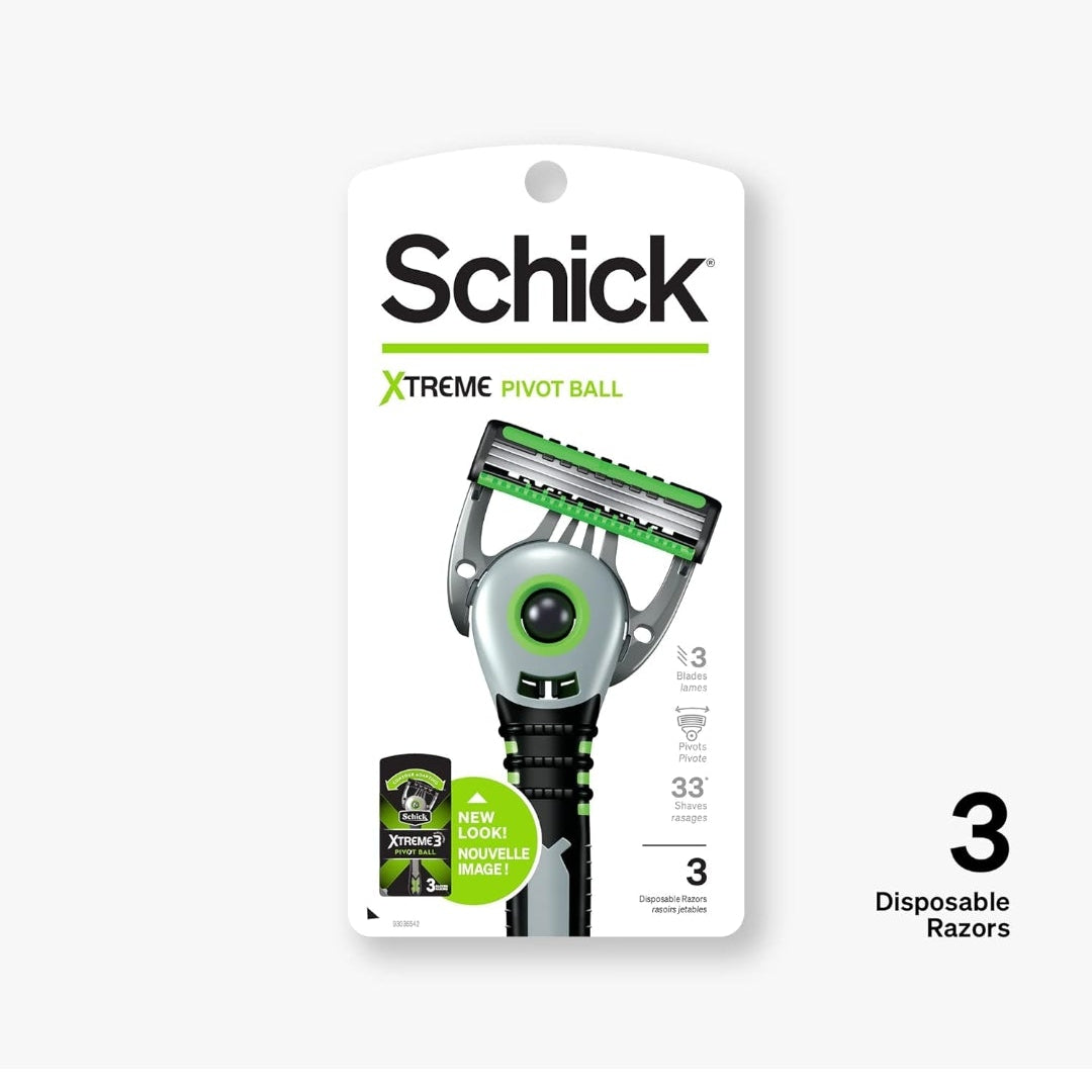 🪒 Schick Xtreme Pivot Ball Razors – 3-Pack