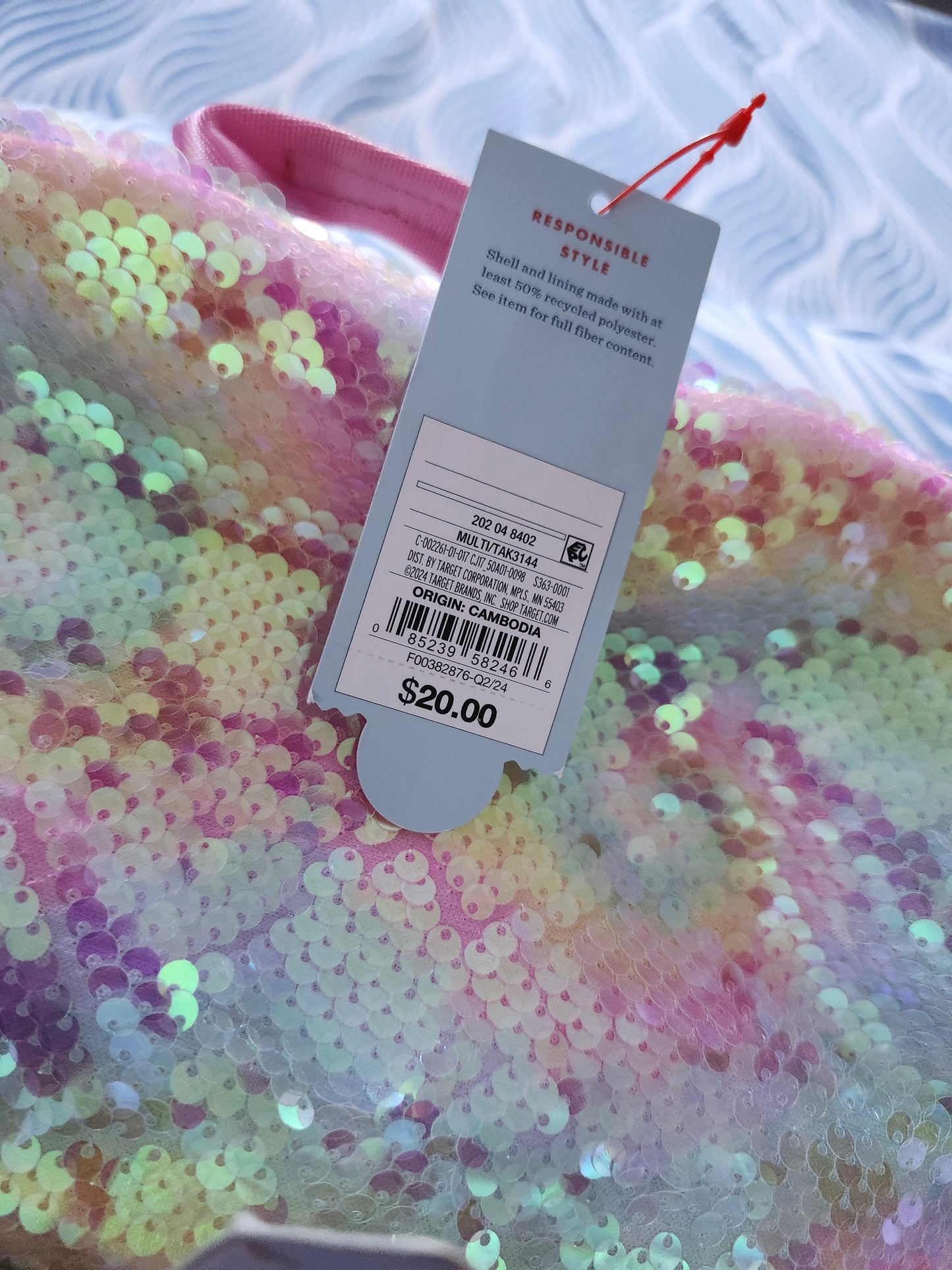 Cat & Jack Unicorn Flip Sequin Backpack – Pastel Rainbow (Kids’ School Bag)