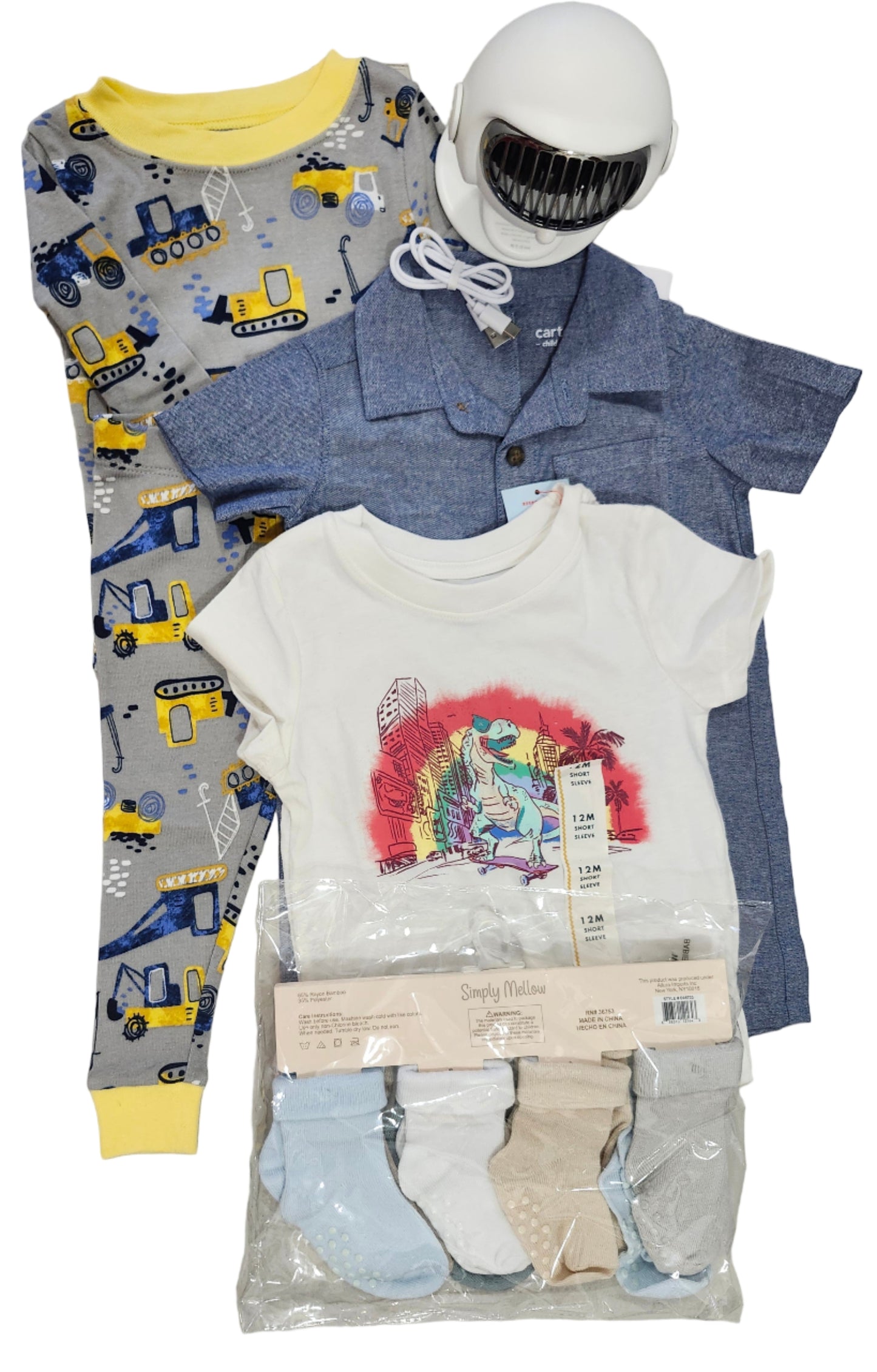 🎁 12M Boys Mini Bundle – Cool Days, Cozy Nights, Dino Delights