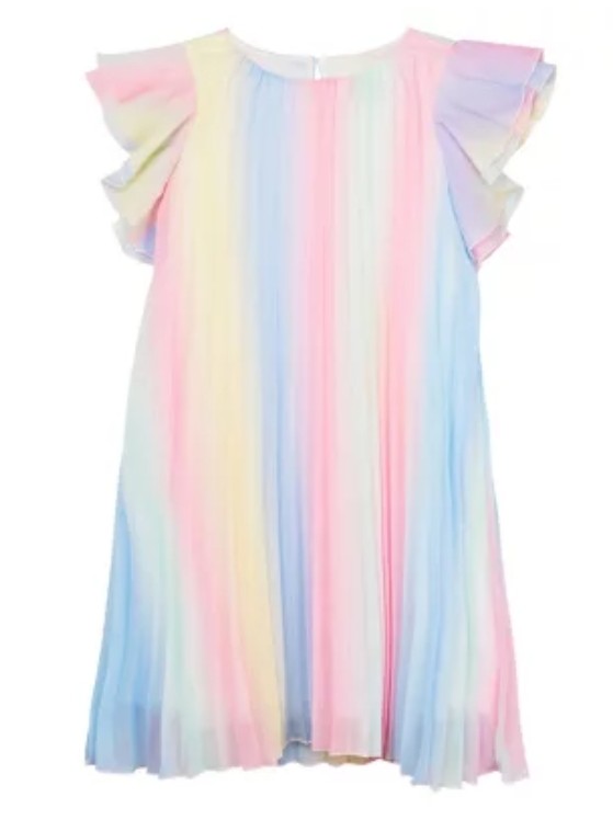 🌈 Rare Editions Girls Short Chiffon Dress – Size 6/6X