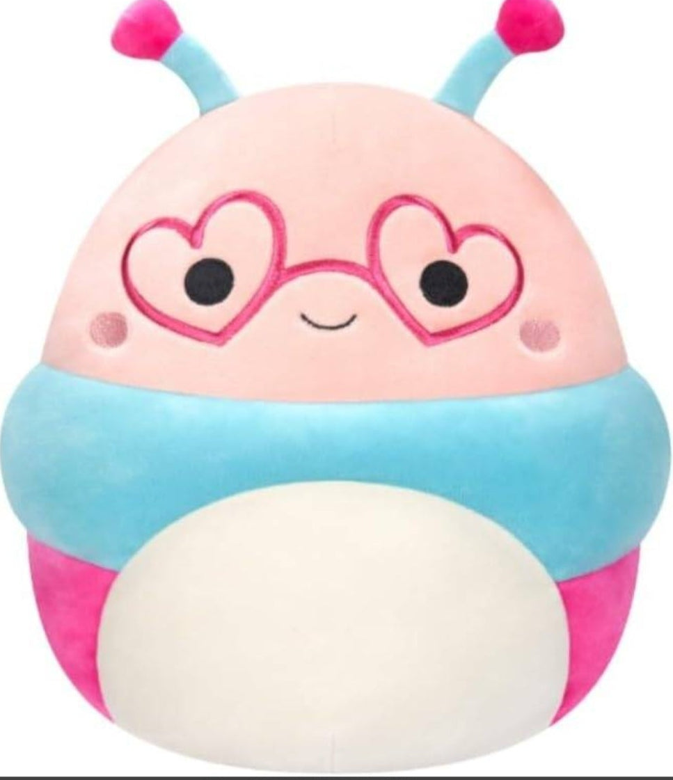 Plush toy with heart-shaped glasses on a smartphone screen