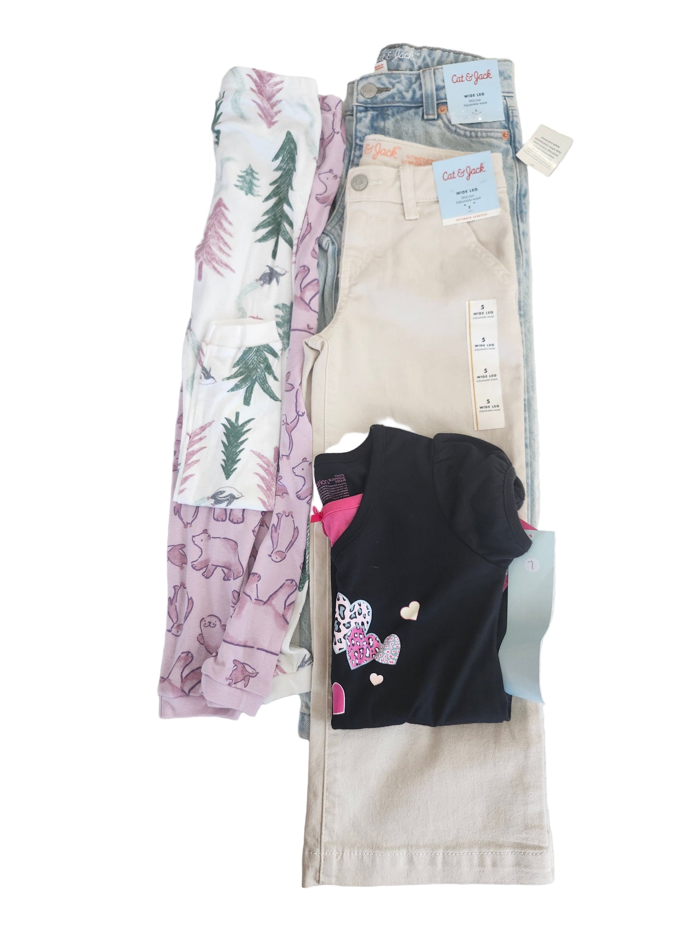 🌟 5T Girls’ Everyday Style – 5‑Piece Bundle