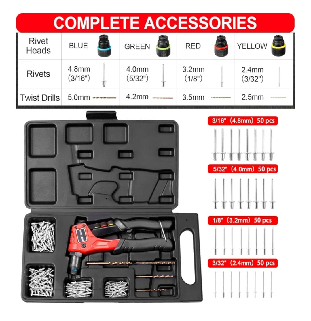 🔧 WETOLS Pop Rivet Gun Kit – Complete Riveting Solution
