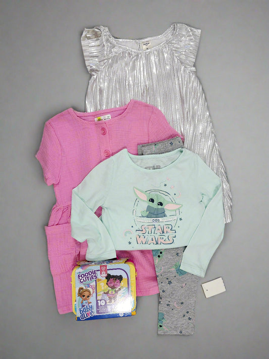 ✨ 3T Girls’ Sparkle & Surprise – 4-Piece Bundle