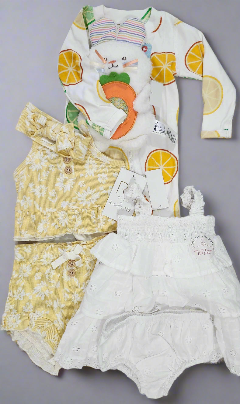 🤍Sweet & Chic Baby Girl Bundle – 4-Piece Set (Size 6–9M)